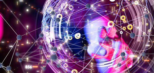 Business intelligence analyst dashboard on virtual