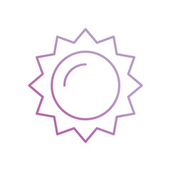 sun icon with white background vector stock illustration