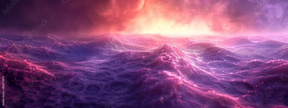 Poster a background with a gradient from light to dark, with the lightest point being a blank purple space.