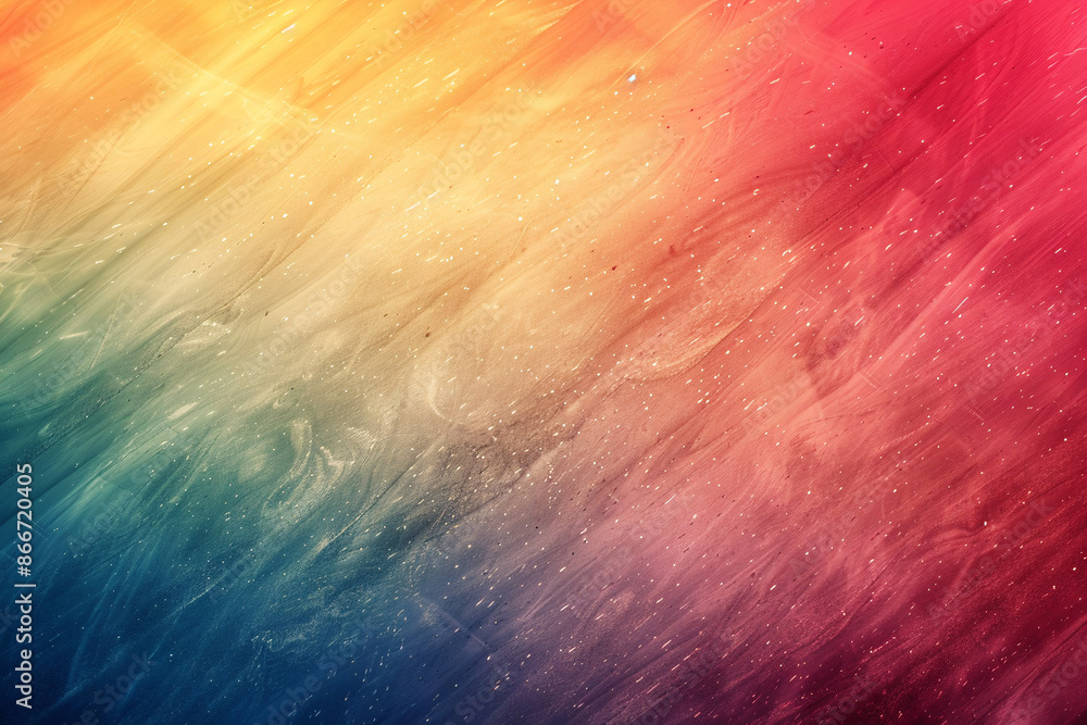 Poster Abstract diagonal gradient of rainbow colors with textured background