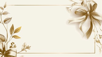 Obraz premium luxury invitation cards design with nature theme decoration