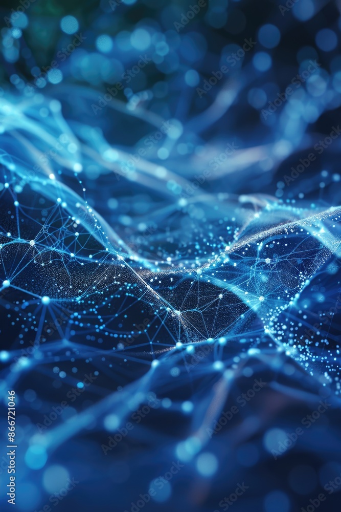 Poster Close-up of a textured blue surface featuring lines and dots, useful for abstract designs and backgrounds