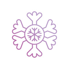 snowflake icon with white background vector stock illustration