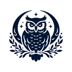 vector Owl silhouette design illustration template