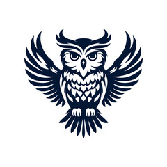 vector Owl silhouette design illustration template
