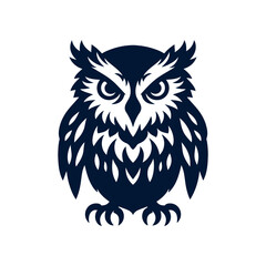 vector Owl silhouette design illustration template