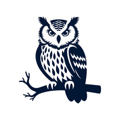 vector Owl silhouette design illustration template