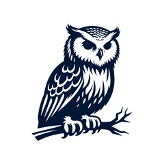 vector Owl silhouette design illustration template