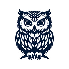 vector Owl silhouette design illustration template