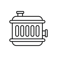 radiator icon with white background vector stock illustration