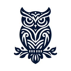 vector Owl silhouette design illustration template