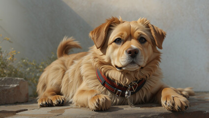 golden retriever dog sitting