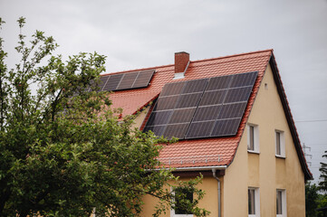solar panels on the roof of a house