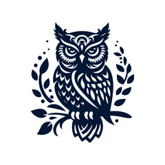 vector Owl silhouette design illustration template