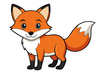 Obraz premium red fox cartoon