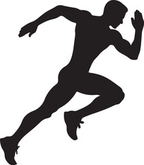 Fototapeta premium Male athlete running fast isolated on white background