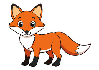 Obraz premium red fox cartoon