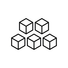 ice cube icon with white background vector stock illustration