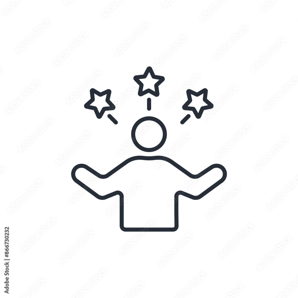 Poster experience icon. vector.editable stroke.linear style sign for use web design,logo.symbol illustratio