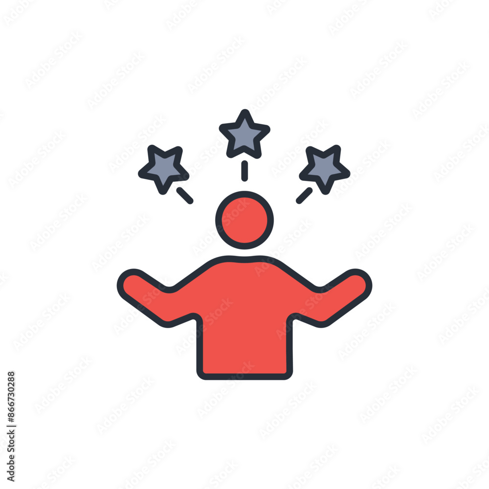 Poster experience icon. vector.editable stroke.linear style sign for use web design,logo.symbol illustratio
