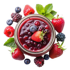 Berries jam Isolated on transparent background