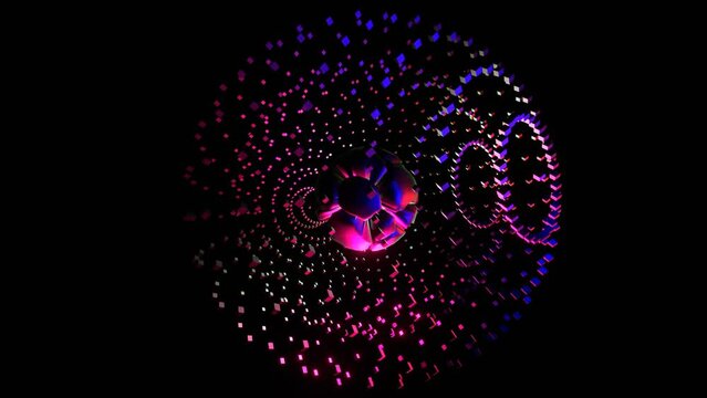 16 seconds of DJ visualizer globes rotating in black background hd video 1920 1080 animation
design, animated