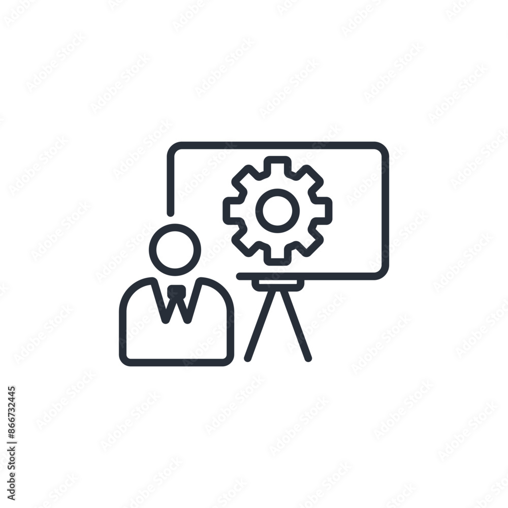 Poster professional icon. vector.editable stroke.linear style sign for use web design,logo.symbol illustrat