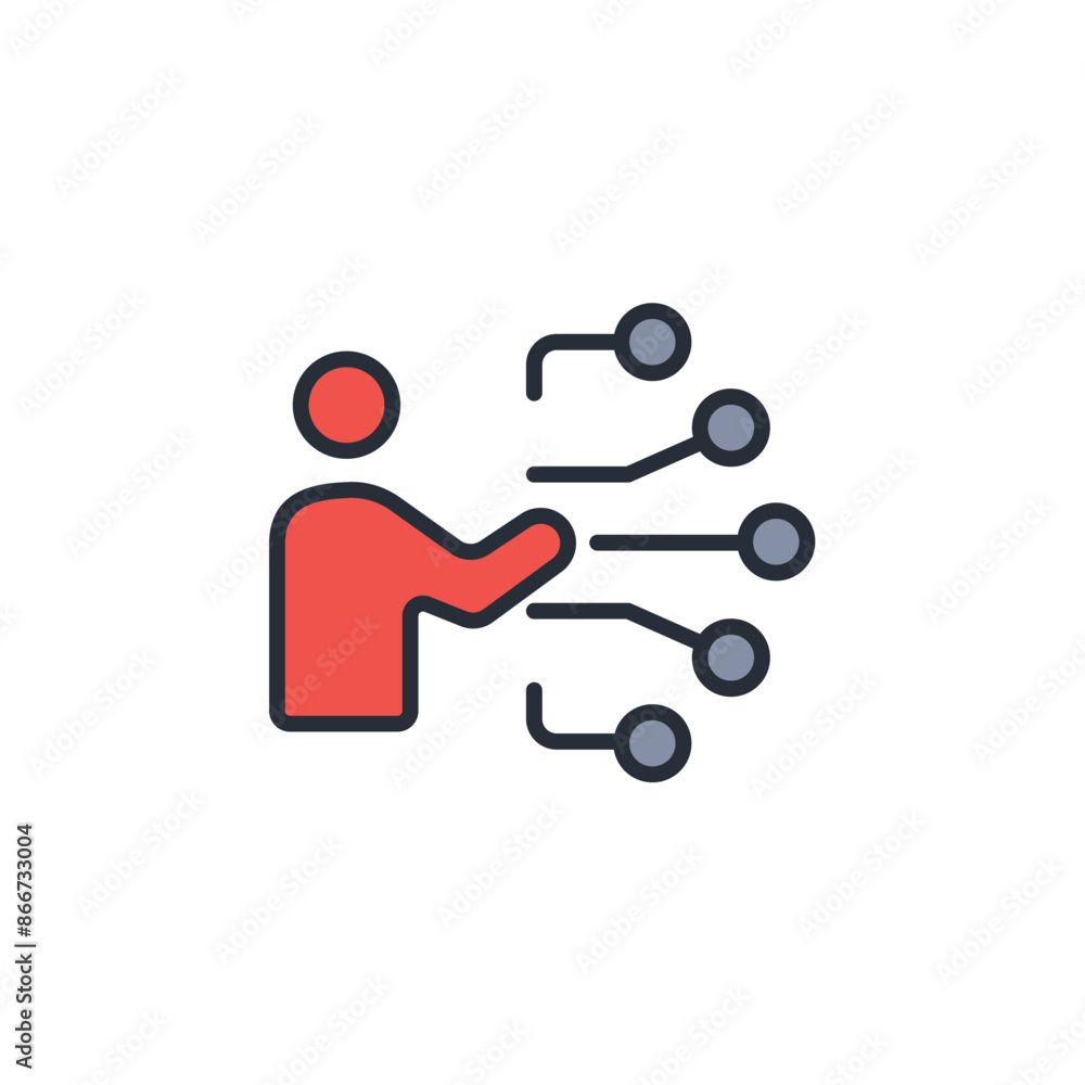 Poster skill icon. vector.editable stroke.linear style sign for use web design,logo.symbol illustration.