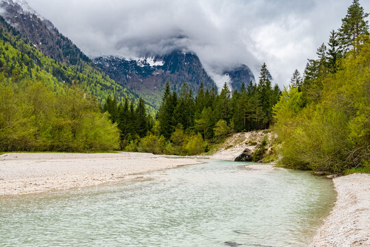 Lago del Predil, Friuli Venezia Giulia, Italy near Slovenia