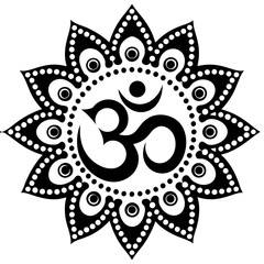 dot style om symbol vector silhouette 