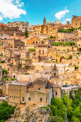 Fototapeta premium View of the ancient town of Matera, Sassi di Matera in Basilicata, southern Italy