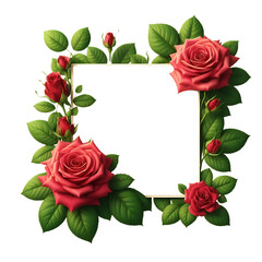 Frame with roses red pink white color green leaf png transparent background image photo picture download