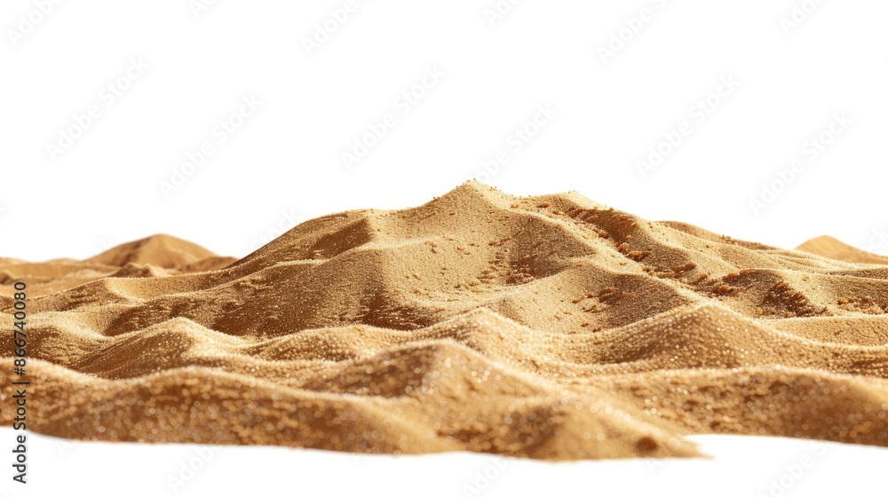 Poster a pile of sand sits on top of a white surface, ideal for use in still life or abstract compositions
