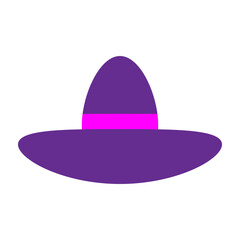 Sun Hat Vector Flat Icon Design