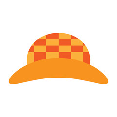 Straw Hat Vector Flat Icon Design