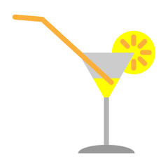Lemonade Vector Flat Icon Design