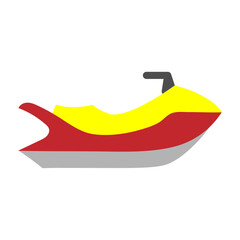 Jet Ski Vector Flat Icon Design