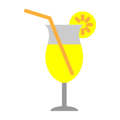 Tropical Drink Vector Flat Icon Design