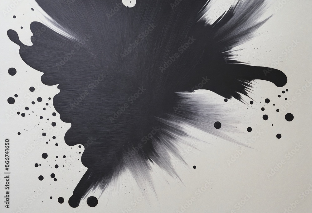 Poster create a stunning artistic texture background with black smudge and blur marks on white paper