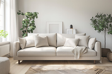 modern living room with sofa