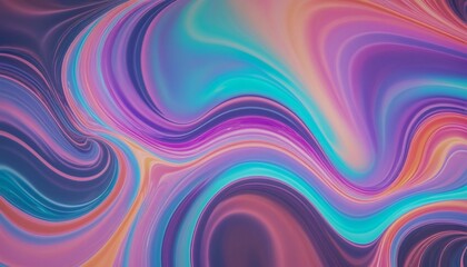 Glossy tech cover design with a neon pink iridescent wave in motion on a three-dimensional holographic background