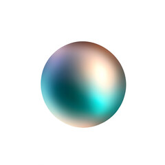 Obraz premium Pink Pale Green 3D Sphere Ball Isolated on Transparent Background png