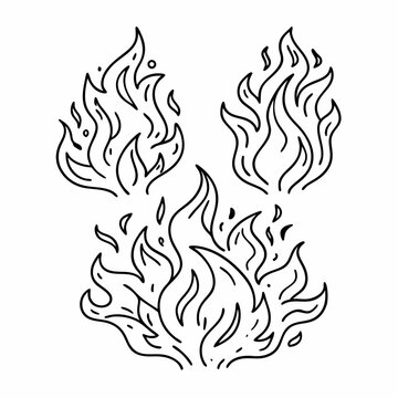 recommend clip art: Hand drawn fire outline vector illustration (30)