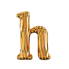 Fluted gold letter h