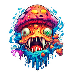 Image of Monsters, for Stickers, T-shirt Print, Cap, Mug, Slippers, Mousepad, with Transparent Background PNG