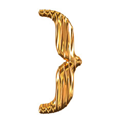 Fluted gold symbol