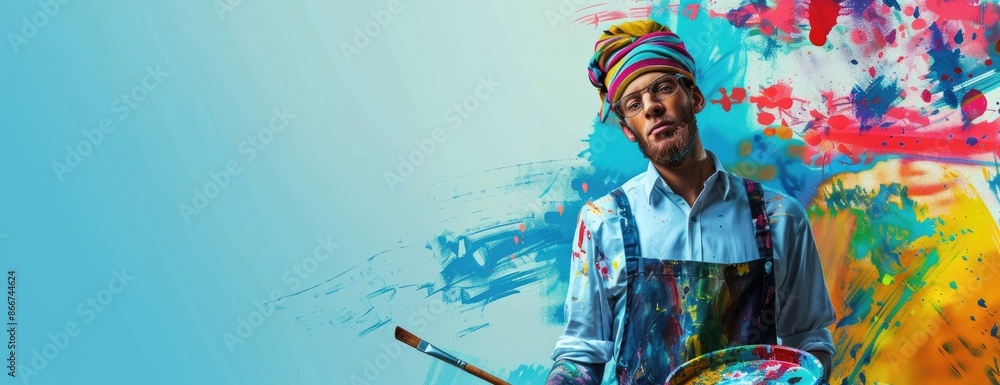 Poster create your own masterpiece with our new line of paints.