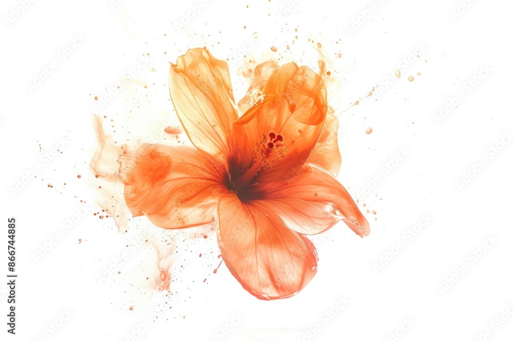 Aufkleber a detailed view of a flower on a white background, suitable for use in editorial or commercial conte