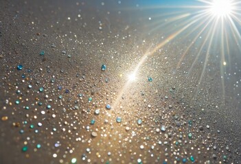 Obraz premium Abstract Glitter Prism Rainbow: A Textured Vintage Wallpaper Design Inspired by Sunlight Flares
