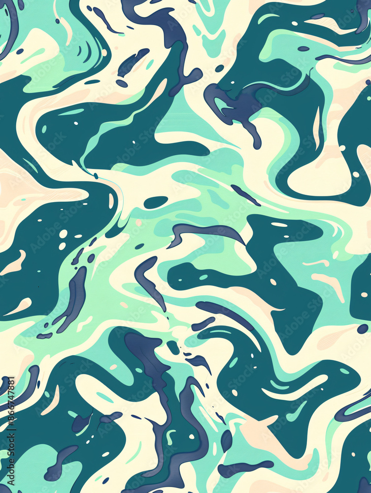 Aufkleber modern and stylish marble pattern with green tones, ideal for creating abstract backgrounds